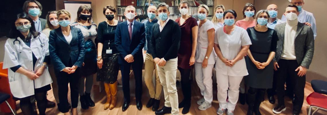 Didier Gamerdinger visits Office of Occupational Medicine
